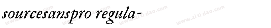 sourcesanspro regula字体转换